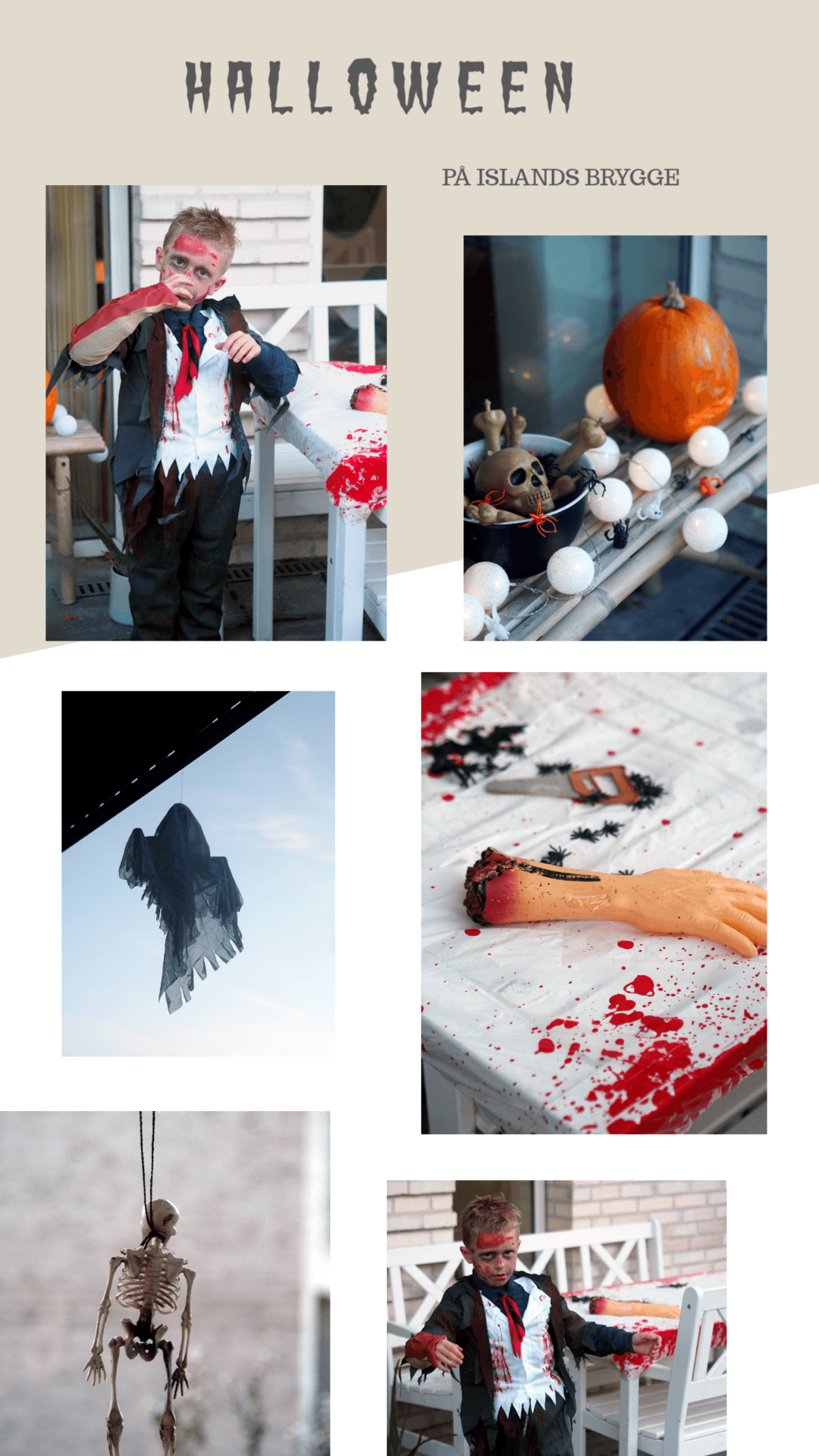 Halloween mad, pynt og udklædning